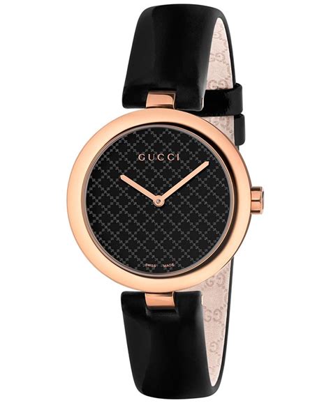 gucci diamond leather band women watch|genuine gucci watch bands.